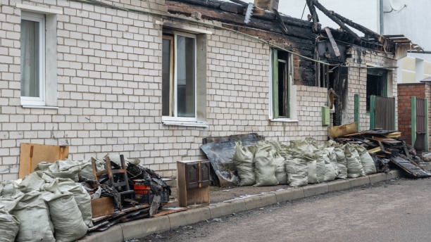 Professional Fire Damage Restoration technician working in Anoka, MN
